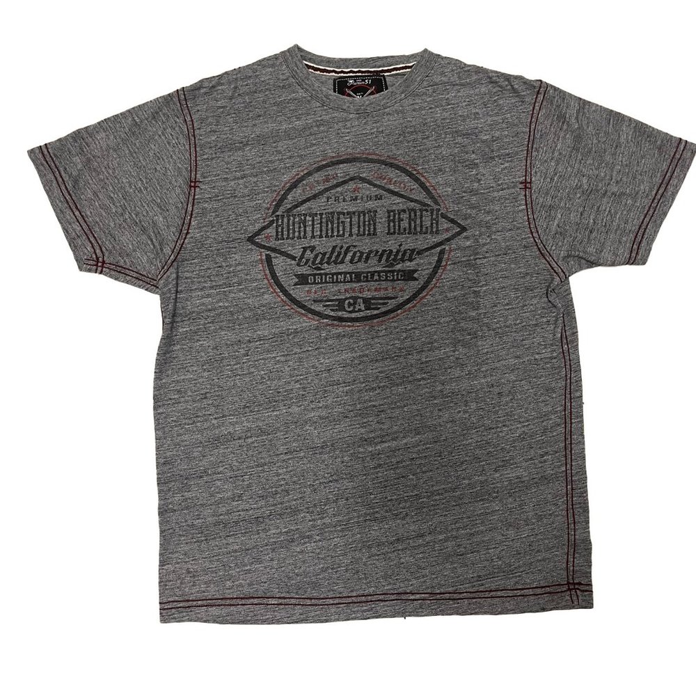 PREMIUM 51 HUNTINGTON BEACH GREY TEE SHIRT